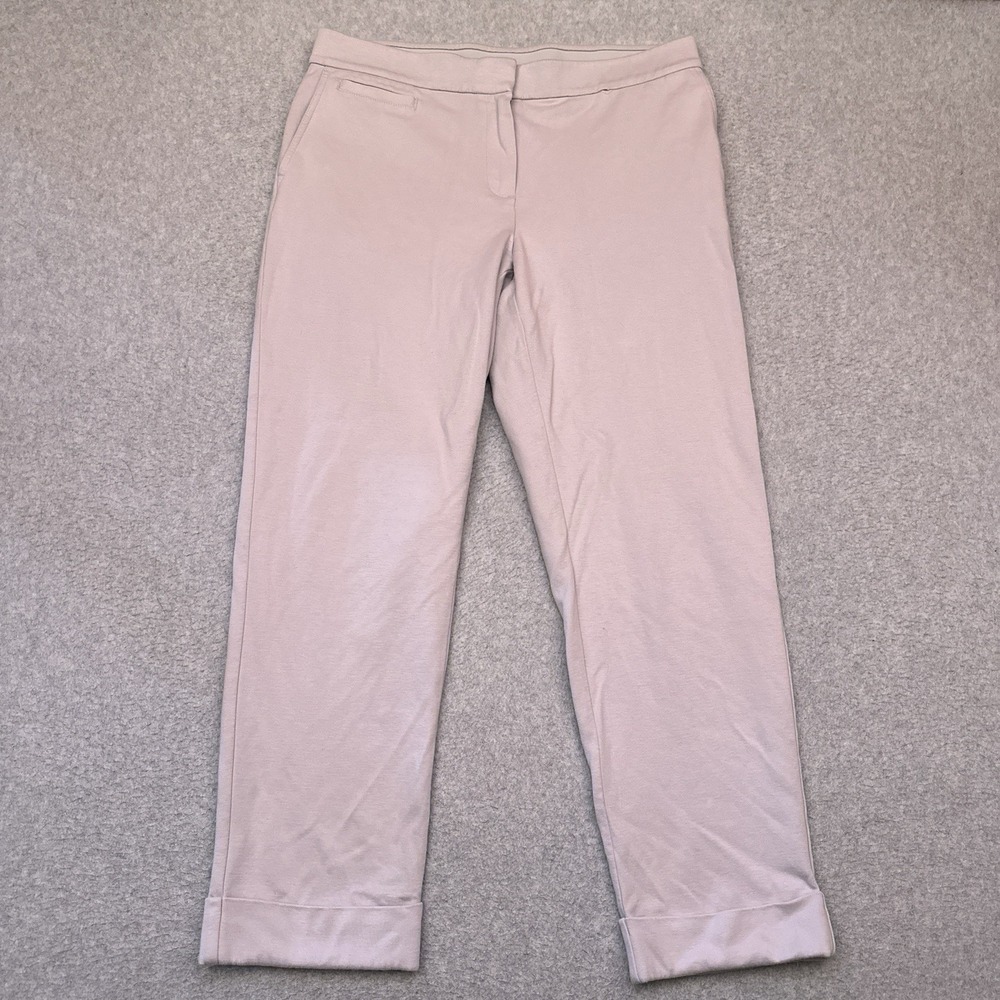 J. Jill Pants Womens Small Gray‎ Pull-On Bi-Stretch Cuffed High Rise Career